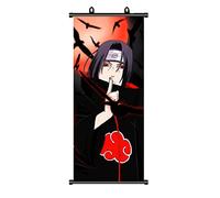 ZPPLD Naruto Itachi Uchiha Rollbild - Grande poster anime, videogioco scroll, decorazione murale in tessuto, 70 * 30 cm Poster manga