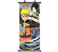 ZPPLD Naruto Rollbild, Anime Grande, Uchiha Sasuke Poster, Videogiochi, Decorazione Da Parete in Tessuto, 70 x 30 cm