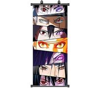ZPPLD Naruto Rollbild, Anime Poster Grande, Sharingan, Videogiochi, Decorazione da Parete in Tessuto, 70 x 30 cm