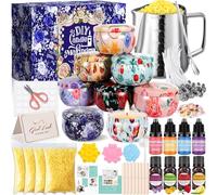 ZPQAODI Kit per la produzione di candele, fai da te, set di candele profumate, 8 barattoli di candele, 4 colori, in silicone, per principianti