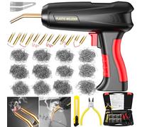 ZPQAODI Saldatrice per Plastica 200W, Saldatrice Plastica,Plastica Saldatrice Kit con 1000 Pezzi Chiodi, Saldatore Pistola Riparazione Macchina,Saldatore per Riparazione Auto Paraurti Auto Ricambi