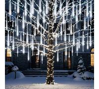 ZPQBEYE Meteor Luci per doccia Luci di Natale per esterni 24 tubi 576 LED neve che cade pioggia ghiacciolo luci per albero di Natale decorazioni natalizie festa di nozze decorazione giardino vacanza