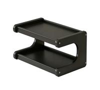 ZPRYZHD Mensola a Parete Per Router, Organizer a Doppio Livello con Gestione Cavi - Ideale per Soggiorno, Camera da Letto e Ufficio(Black,Medium)
