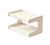 ZPRYZHD Mensola a Parete Per Router, Organizer a Doppio Livello con Gestione Cavi - Ideale per Soggiorno, Camera da Letto e Ufficio(White,Small)