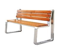 ZPRYZHD Panchina da Esterno, Panca da Giardino, Struttura in Acciaio Inossidabile, per 2-3 Persone, Ideale per Parchi, Piazze e Aree Residenziali(Large)