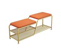 ZPRYZHD Panchina Portascarpe per Ingresso, Panca Ingresso con Scarpiera, Complemento D'arredo Versatile per la Casa, Ideale per Corridoio, Camera da Letto e Soggiorno(Orange,Medium)