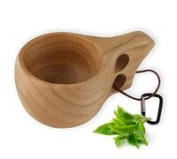 ZPSHYD Caffè Latte Tazza Di Legno Di Gomma,Tazza Finlandese In Legno Realizzata A Mano Con Doppio Foro Tazza In Legno per Caffè,Tè,Latte
