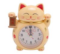 ZPSHYD Lucky Cat Clock Accurato Plastic Cute Cartoon Good Lucky Cat Alarm Clock for Home (YF2025D)