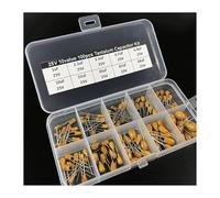 ZPTPNGWH 10values 100pcs 25V 1uF 2.2uF 3.3uF 4.7uF 6.8uF 10uF 22uF 33uF 47uF 68uF Tantalum Capacitor Assorted Kit with Storage Box