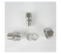 ZPTPNGWH 1PC 1/8" NPT Male x 12mm OD Double Ferrule Compression Union Connector Stainless 304