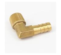 ZPTPNGWH 2pc Hose Barb I/D 10mm x 3/8" BSP Male Thread Elbow Brass Coupler Splicer Connector Fitting for Fuel Gas Water