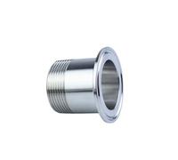 ZPTPNGWH 3/8" SS304 Stainless Steel Male Threaded Ferrule 40mm Pipe Fitting Tri clamp Adapter