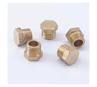 ZPTPNGWH 5pcs 1/4" BSPP Male Brass Pipe Countersunk Outer Hex Socket End cap Stopper