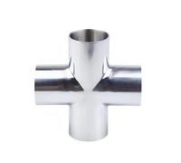 ZPTPNGWH Stainless Steel SS304 Pipe OD 89mm OD Butt Welded Cross 4 Way siding