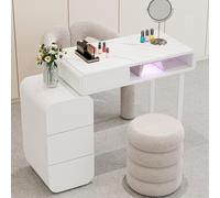 ZPVXRVQ Banco Professionale per Manicure Tavolo Da Manicure Moderno con 4 Cassetti, per Postazioni di Lavoro Domestiche in Saloni di Bellezza E Spa(Style 2)