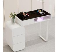 ZPVXRVQ Banco Professionale per Manicure Tavolo Da Manicure Moderno con 4 Cassetti, per Postazioni di Lavoro Domestiche in Saloni di Bellezza E Spa(Style 1)