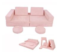 ZPVXRVQ Combinazione di divani trasformabili per bambini in 8 pezzi, set di giocattoli in schiuma, divano letto modulare per bambini, adatto per sala giochi e soggiorno