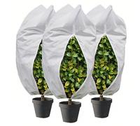 ZPVXRVQ Confezione da 3 Sacchi Antigelo A Base Vegetale, Copertura Protettiva Invernale per Piante, con Coulisse e Cerniera, Adatti per La Piantagione in Vaso di Arbusti e Alberi da Frutto(200x240cm)