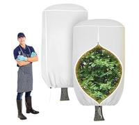 ZPVXRVQ Confezione Da 4 Coperture Botaniche Antigelo, Copertura per Arbusti con Coulisse e Cerniera, Adatte per Giardini, Terrazze, Serre, Ortaggi, Fiori(100x120cm)