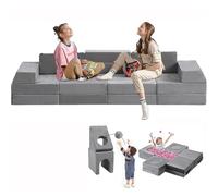 ZPVXRVQ Divano modulare per bambini, fortezza prescolare da 22 pezzi, mobili multifunzionali fai da te per la camera da letto, adatti sia per bambini che per bambine.