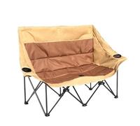 ZPVXRVQ Doppia sedia da campeggio, sedia pieghevole da esterno per due persone, con portabicchieri, ideale per picnic, spiagge ed eventi sportivi