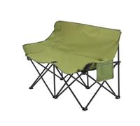 ZPVXRVQ Sedia Da Campeggio Doppia Pieghevole, Sedia Loveseat Oversize,Da Giardino Portatile Resistente con Spazio di Stivaggio per Giardino, Pesca, Prato, Tailgating(Grün)