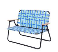 ZPVXRVQ Sedia da campeggio pieghevole doppia, divano portatile con portabicchieri e borsa portaoggetti, sedia da spiaggia oversize, adatta per picnic, viaggi e campeggi(Style 2)