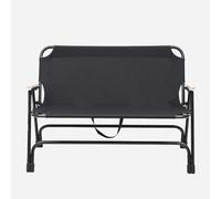 ZPVXRVQ Sedia da campeggio pieghevole doppia, sedia da esterno portatile con braccioli in legno, per viaggi con lo zaino, tempo libero in spiaggia e viaggi sportivi(Schwarz,Style A)