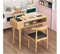 ZPVXRVQ Tavolo Da Manicure Moderno in Legno Massiccio, Scrivania per Unghie con Doppio Strato, Stazione Da Tavolo per Manicure del Salone per Unghie della Spa(Style 2,100x40x78cm)