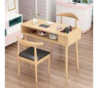 ZPVXRVQ Tavolo Da Manicure Moderno in Legno Massiccio, Scrivania per Unghie con Doppio Strato, Stazione Da Tavolo per Manicure del Salone per Unghie della Spa(Style 1,100x40x78cm)