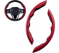 ZPXFC Auto CopriVolante per Hyundai Santro Santa Cruz Fe Solaris Sonata, Antiscivolo Durevole Auto Protezione Custodia Volante Cover, Ultraleggero Copri Volante Antiscivolo,Red
