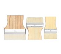 ZPZVEBEKK Confezione Da 3 Pennelli Grandi 3/4/5 Pollici Di Larghezza Macchie Di Vernice Set Artistico Con Manico In Legno For Pittura,Pettine Morbido Artisti,Pittura Su Pareti,Tela,Ponte