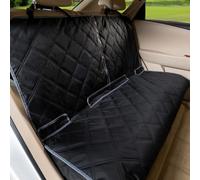 ZQ Bench Car Seat Cover for Dogs, Waterproof Rear Seat Protector Stays Securely in Place for Pets, Dog Backseat Cover Fit for Standard Cars & SUVs (Black)