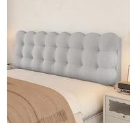 ZQBXHDZW Copri Testiera Letto,Copri Testiera Letto Matrimoniale,Cuscino da Lettura per Letto Lettura Cuscino Supporto Lombare Schienale per Letto E Divano (Light Gray, 150 * 60 * 10cm(Straps))