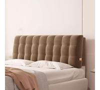 ZQBXHDZW Copri Testiera Letto,Cuscino da Lettura,Copertura Testiera Letto Matrimoniale Imbottito Cachemire,Fodera Protezione Elastica per Testiera Letto Decorazione(180 * 60 * 10cm,Brown)