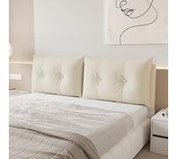 ZQBXHDZW Testata Letto Cuscini,Cuscino da Lettura per Letto,Cuscini Testata Letto,Pelle di Zampa di Gatto Non Lavabile,Copri Testiera Letto Matrimoniale Imbottito(150 * 60 * 15CM,Warm Goose White)