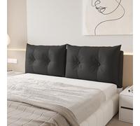 ZQBXHDZW Testata Letto Cuscini,Cuscino da Lettura per Letto,Cuscini Testata Letto,Pelle di Zampa di Gatto Non Lavabile,Copri Testiera Letto Matrimoniale Imbottito(180 * 60 * 15CM,Black)