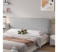ZQBXHDZW Testata Letto Cuscini,Testiera Lavabile Copri,Coprire Antipolvere in Tessuto di Lino Cover Addensare AntiGraffio Cuscino,per Decorazione Camera(180 * 60 * 10cm(Straps),Light Gray)