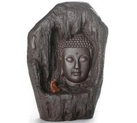 ZQDUFEA Statua di Buddha con bruciatore di incenso per Decorazioni Zen, Ornamento Sakyamuni, Statuetta di Buddha Artigianale, benedice la Famiglia