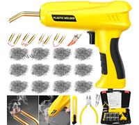 ZQEJEFD 200W Saldatrice per Plastica, Kit di Riparazione Paraurti Auto con 1000pcs 6 Tipo Graffette, Plastica Saldatrice Kit, Set di Saldatura di Plastica Portatile Per Auto Paraurti/Auto Ricambi