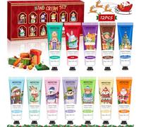 ZQEJEFD Crema Mani Set, 12 Pezzi Mini Set di Crema per le Mani, Crema Mani Regalo Natale, Nutriente e Riparare Mani Secche, Set Regalo Crema Mani per Compleanno, Natale, Anniversario e Festa
