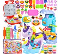 ZQEJEFD Formine per Plastilina, 59 Pezzi Pasta Modellabile Bambini Plastilina Bambini, Argilla da Modellare Include 12 Vasetti Plastilina, Giochi Bambini Regalo per Ragazzi e Ragazze dai 3 ai 12 Anni