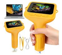 ZQEJEFD Microscopio Digitale per Bambini, 1000X Mini Microscopio Portatile con Schermo IPS 2,0" e 8 LED, microscopio Tascabile USB Type-C Compatibile PC, Gioco Scientifico Educativo dai 3+, Giallo