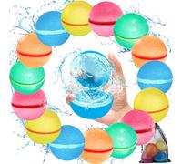 ZQEJEFD Palloncini Acqua Riutilizzabili, 15PCS Gavettoni Riutilizzabili, Facile da Riempire e Autosigillante, Bombe da Acqua Palloncini per Bambini Adulti, per Estivi Spiaggia, Piscina e Giardino