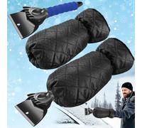 ZQEJEFD Raschietto per Ghiaccio con Guanto, Set di 2 Spatola per Ghiaccio con Guanto, Ghiaccio Auto per Parabrezza e Vetri con Rivestimento Impermeabile, Rimuove la Neve e Mantiene Le Mani Calde