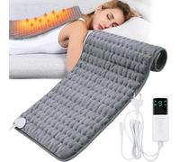 ZQEJEFD Termoforo Elettrico, 60 x 30cm Pad Elettrico con Spegnimento Automatico e 9 Livelli di Temperatura, Pad Riscaldante per Schiena,Spalla,Pancia Tecnologia di Riscaldamento,Lavabile in Lavatrice