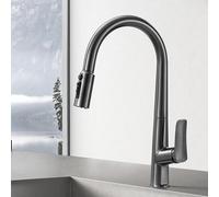 ZQFHSX Rubinetto da Cucina a 3 Vie con doccetta Estraibile, Miscelatore per lavello Rotante in Ottone Dorato, Design Elegante per cucine Moderne, Durevole e Facile da Pulire, la Bellezza