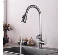 ZQFHSX Rubinetto Estraibile Kiten con Spazzola per lavello, Miscelatore Digitale, Rubinetto Senza Piombo, Materiale Ottone LWX