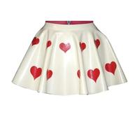 ZQIAOYUUPHOWF Minigonna da donna 100% lattice con adesivo gommoso torta gonna 0,4 mm, bianco, M