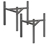 zqiliboyi Set di 2 supporti per piante regolabili in metallo per interni ed esterni, supporto per piante in ferro per vasi da 20 a 30,5 cm, supporti decorativi angolari per terrazzo, giardino